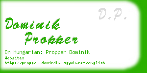 dominik propper business card